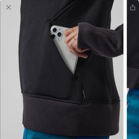 Athleta Altitude Polartec Triumph Hoodie // Black #983593 - Picture 3 of 9